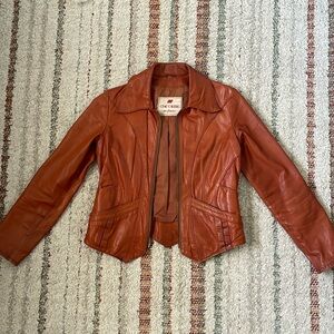 True 1970s Vintage Crae Carlyle Leather Jacket XS